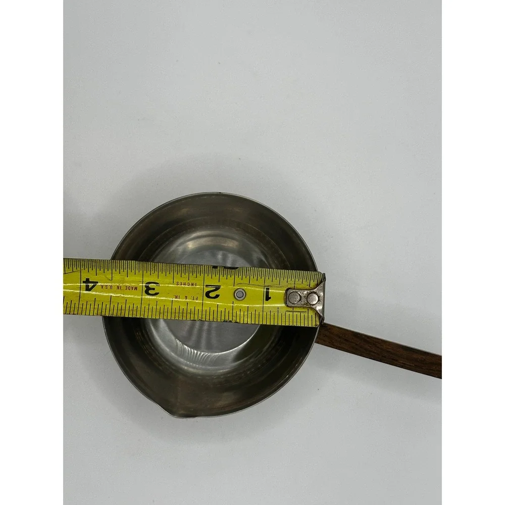 Lundtofte Denmark Stainless Steel Butter Warmer Wood Handle Mid Century Modern